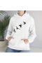 Unisex White Loose Fit Hooded Sweatshirt with Inner Pockets, Warm Hoodie