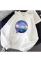 Unisex White Relaxed Fit Hooded Kangaroo Pocket Thick Sweatshirt