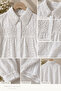 Women’s Lace Embroidered Collared Blouse – Long Sleeve - 2