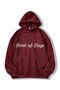 Unisex Red Hooded Oversize Sweatshirt Comfortable Fit Cotton with Fleece Inside