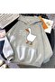 Unisex Gray Hooded Oversize Sweatshirt Comfortable Fit Cotton with Fleece Inside