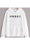 Modexa Unisex Hoody White Kangaroo Pocket Thick Fabric Oversize Hooded Sweatshirt Hoodie