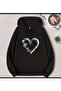 Unisex Black 3 Thread Threaded Oversize Hooded Sweatshirt Basic Comfortable Cut