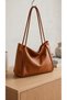 Noya Soft Model Zippered Women's Hand and Shoulder Bag Brown - 5