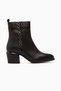 Women's Thick Heeled Leather Boots 26K 1853213K Brown