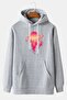 Unisex Gray Hooded Oversize Sweatshirt Comfortable Fit Cotton with Fleece Inside