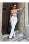 Women's White Denim Pants - 4