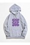 Unisex Gray Relaxed Fit Hooded Kangaroo Pocket Thick Sweatshirt