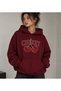 Unisex Men/Women Taşlicherry Colorful Special Stone Printed Cotton Oversize Hooded Sweatshirt