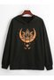 Unisex Black Casual Cut Hooded Sweatshirt with Inner Pockets, Warm Hoodie