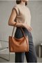 Noya Soft Model Zippered Women's Hand and Shoulder Bag Brown
