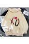 Unisex Beige 3 Thread Threaded Oversize Hooded Sweatshirt Basic Comfortable Cut