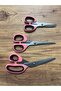 Set of 4 Ultra Sharp Titanium Sewing and Embroidery Scissors 13 cm 17.5 cm 21 cm + Thread Cleaning Scissors - 2