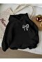 Unisex Black Streetwear Oversize Hooded Casual Cotton Sweatshirt with Pockets
