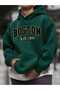 Modexa Unisex Hoody Green Hooded Oversize Sweatshirt Comfortable Fit Cotton with Fleece Inside