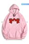 Unisex Pink Relaxed Fit Hooded Kangaroo Pocket Thick Sweatshirt