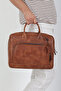 Genuine Crazy Leather Handmade Laptop and Briefcase Bag - Calfskin Special Design - 15 Inches