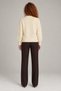 Women's V-Neck Hair Knit Long Sleeve Knitwear Sweater Yellow - 2