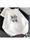 Unisex White Loose Fit Hooded Sweatshirt with Inner Pockets, Warm Hoodie