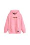 Unisex Pink Hooded Oversize Sweatshirt Comfortable Fit Cotton with Fleece Inside