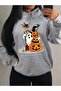 Unisex Gray Loose Fit Hooded Sweatshirt with Inner Pockets, Warm Hoodie