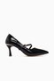Women's Stiletto Shoes 26Y K145-26204 Black Patent Leather