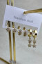 Zircon Stone Star Flower Themed Steel Earring Set Non-Tarnish Anti-Allergic - 2