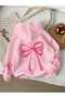 Unisex Pink 3 Thread Threaded Oversize Hooded Sweatshirt Basic Comfortable Cut