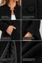 Women's Classic Stylish Cashmere Coat Jacket with Stand Collar, Buttons, Long Sleeves, Pockets and Lining - 2