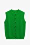 Dark Green Lana Buttoned Vest