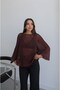 Brown Mesh Knitted Blouse - 3