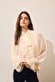 Oversized Scarf Collar Chiffon Long Sleeve Blouse I4908Ax26Au - 2