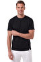 Men's 95% Cotton Regular Fit Comfortable Cut Double Sleeve Crew Neck Lycra Black T-Shirt 2604361 - 2