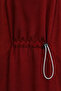 High Collar Striped Suit with Elastic Sleeves and Waist, Zipper Closure - Red - 6