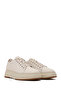 Men's White Lace-Up Thick-Soled Leather Sneaker Wm740010Df - 2