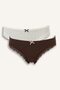 Lace Detailed Ribbed 2-Piece Slip Panties I4415Ax26Au