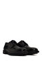 Men's Black Lace-Up Leather Casual Shoes Wm828009Da - 2