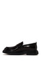 Men's Burgundy Thick Soled Leather Loafer Wm730006Da - 3