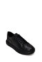 Men's Black Lace-Up Thick-Sole Leather Sneaker Wm650011Dv - 7