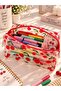 Cherry Patterned Transparent Makeup Bag