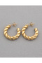 Showy Women's Gold Hoop Earrings - a Quality Steel - Does Not Tarnish - 3