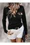 Women's Long Sleeve V-Neck Camisole Blouse - 2