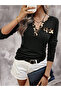 Women's Long Sleeve V-Neck Camisole Blouse