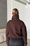 Women's High Collar Gabardine Fabric Oversized Trench Coat Jacket with Sleeve Epaulettes - 5