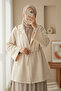 Scuba Kimono with Tunnel Lacing on the Front -Beige