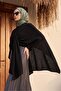 Casual Cut Daily Knitwear Poncho - Black - 4
