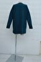 Daisy Embroidered Round Neck Combed Cotton Tunic -Petrol - 7