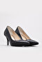 Genuine Leather Black Women's Thin Heel Shoes 322Za1882 - 4