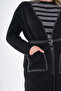 Contrast Stitched Knitwear Cardigan Black - 7