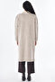 Contrast Stitched Knitwear Cardigan Stone - 4